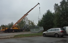 Remont pomostu nad torami, pomiędzy osiedlami - 2015 rok (ze zbiorów własnych).