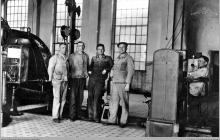 Lata 30-te ub. wieku - Maszynownia parowej maszyny wyciągowej szybu I - (foto ze zbiorów kopalni/H. Konska)