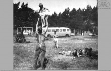 Lata 60-te ub. - W ośrodku wypoczynkowym "Górnik" w Kątach Rybackich - (foto ze zbiorów Domu Kultury w Boguszowicach-Osiedlu)